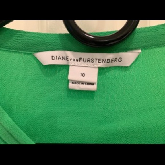 Diane Von Furstenburg Green Blouse - Picture 2 of 4